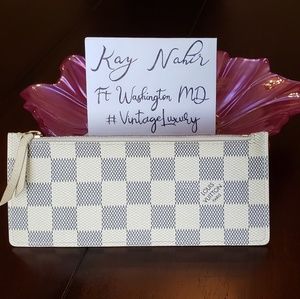 💌 Josephine Wallet Insert in Damier Azur 💌